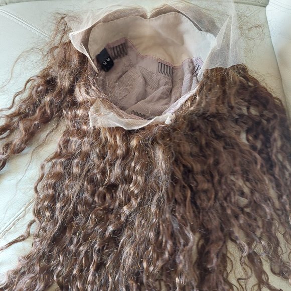 Long, curly/wavy weave/wig. 100% human hair. Reddish-brown. Brand new/never worn - Picture 2 of 5